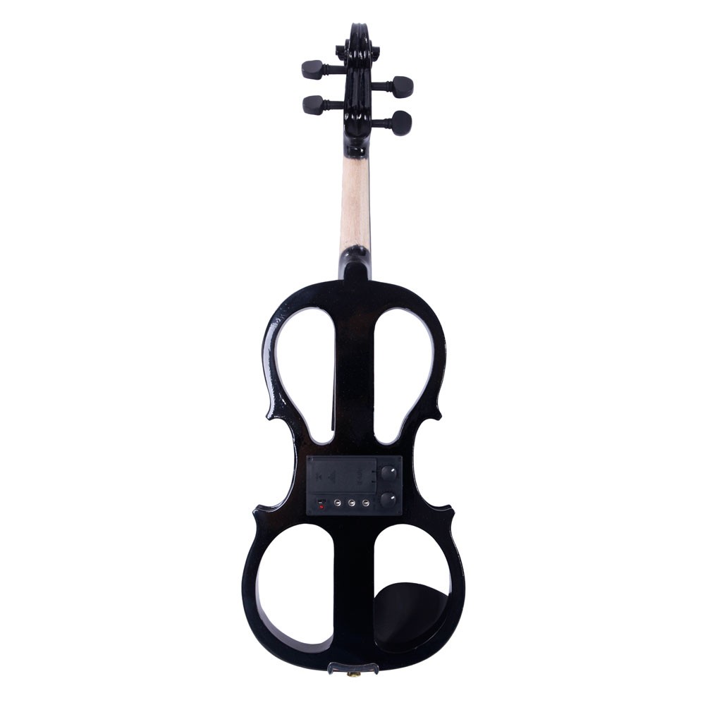 Bysesion LJ1 4/4 Basswood Electric Violin Case Rosin Head Set Bow Connecting Line Purple 
